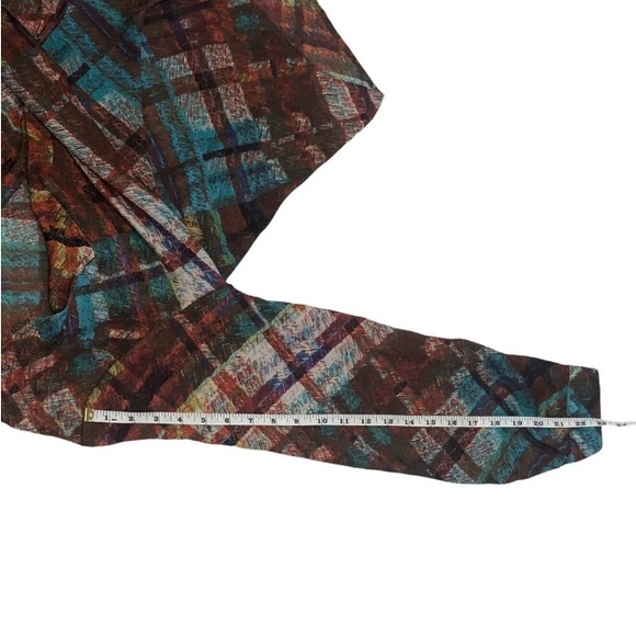 Notations Autumn Colored Shark Bite Hem Blouse - Picture 10 of 13